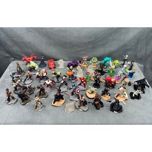 Disney Infinity 50+ Figure Lot Star Wars Marvel Pixar Xbox PS Frozen Sully Yoda